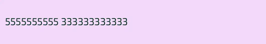 5555555555 333333333333